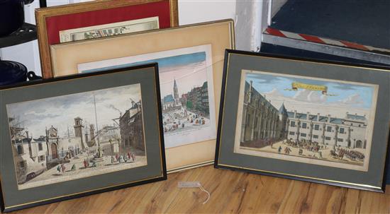 Two 18th century engravings, and two later reprints